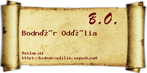 Bodnár Odília névjegykártya
